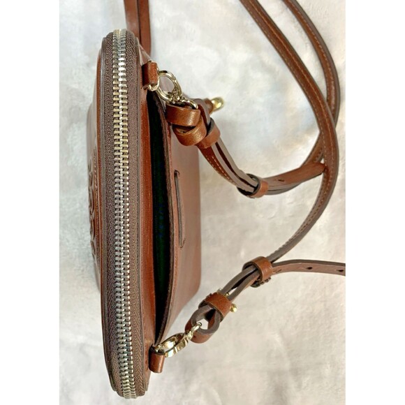 Rare BRIGHTON Ferrara Fina Mini Cross Body BROWN Smooth Leather F958871 - Picture 5 of 16